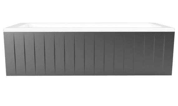 Fluted High Gloss Anthracite 1 Piece Bath Panels