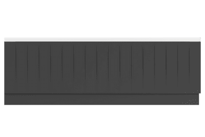 Fluted High Gloss Anthracite 2 Piece adjustable Bath Panels