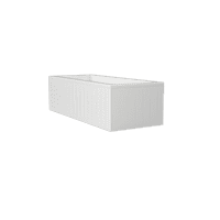 Fluted Luxury High Gloss White 1 Piece Bath Panels