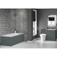 HALITE Grey Matt Fully Waterproof PVC Bath Panels