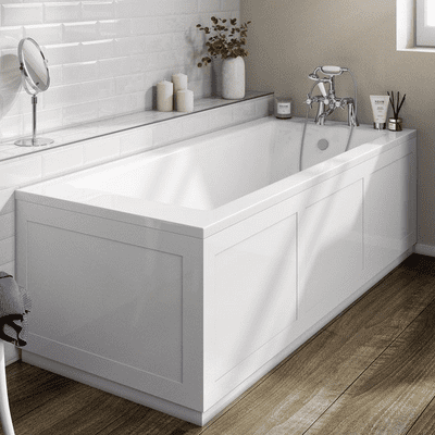 HALITE Shaker White Gloss Fully Waterproof PVC Bath Panels