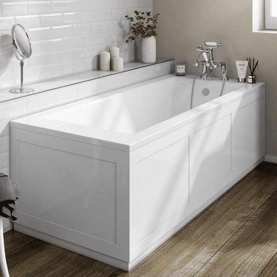 HALITE Shaker White Gloss Fully Waterproof PVC Bath Panels