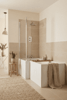 HALITE White Gloss Fully Waterproof PVC L Shaped Bath Panels