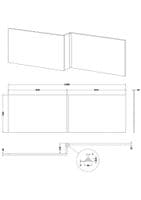 HALITE White Gloss Fully Waterproof PVC L Shaped Bath Panels