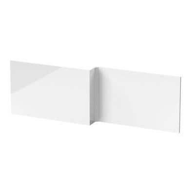 HALITE White Gloss Fully Waterproof PVC L Shaped Bath Panels