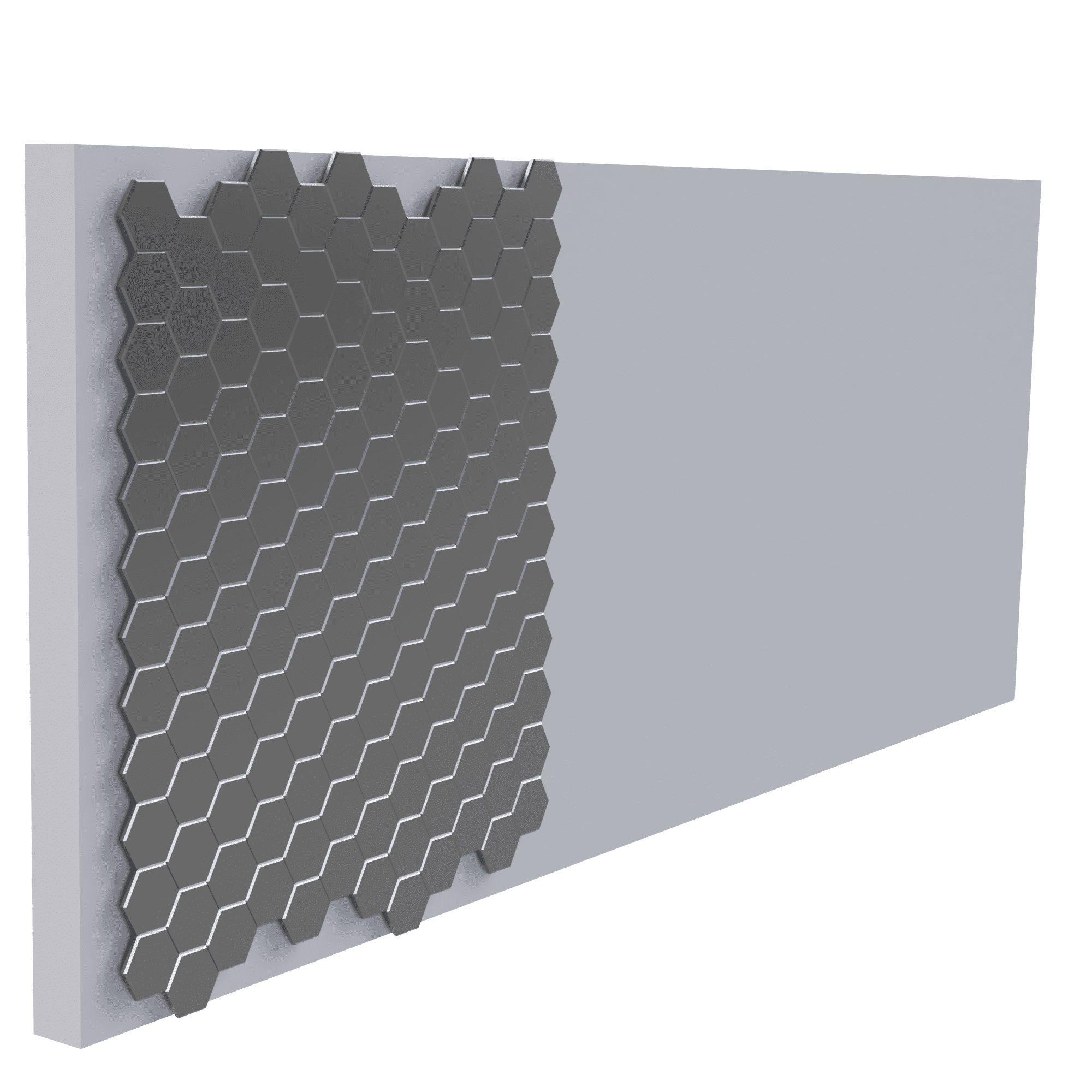 Hexagon effect wall panelling 4 x panels 0 6msq Coverage