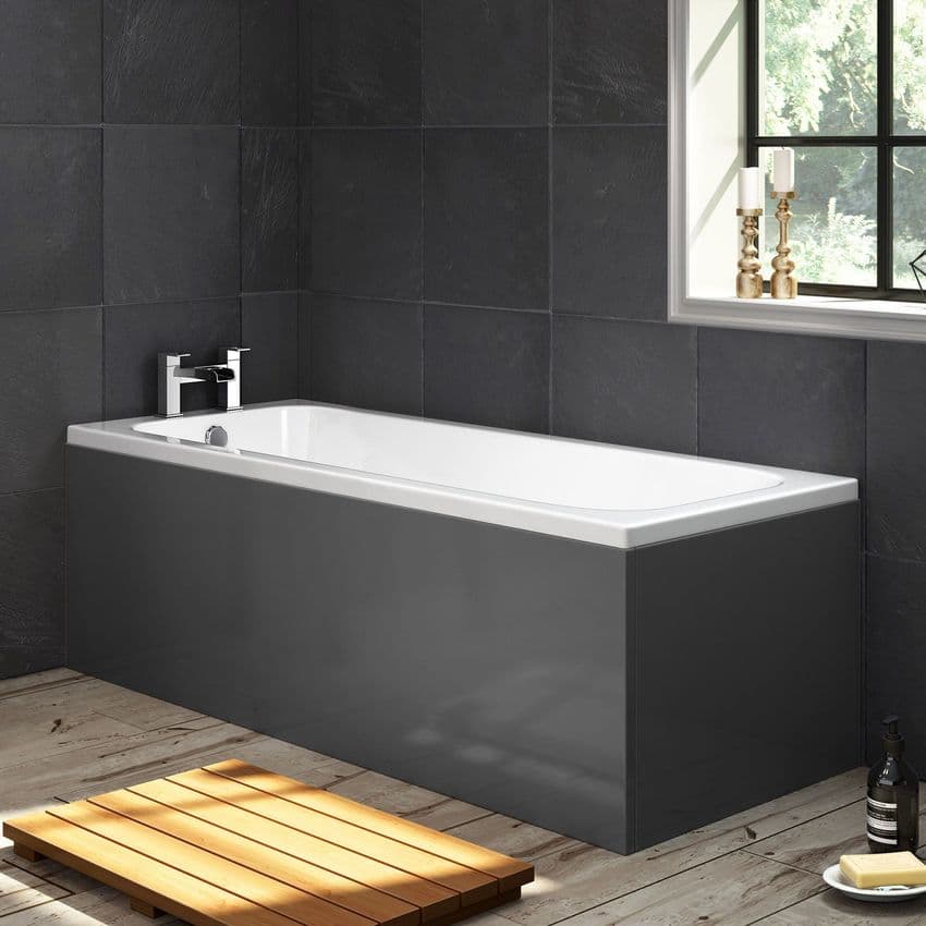 High Gloss Anthracite 1 Piece Bath Panels