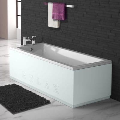 High Gloss Silver Engraved 2 Piece adjustable Bath Panels