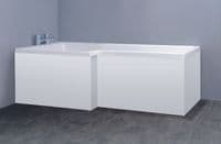L Shape Shower Bath Panels High Gloss White