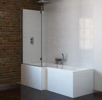 L Shape Shower Bath Panels High Gloss White Custom Height