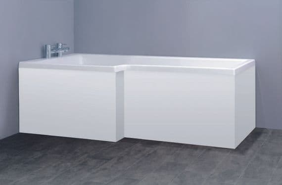 L Shape Shower Bath Panels High Gloss White Custom Height