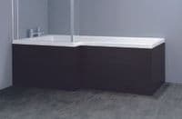 L Shape Shower Bath Panels Matt Black