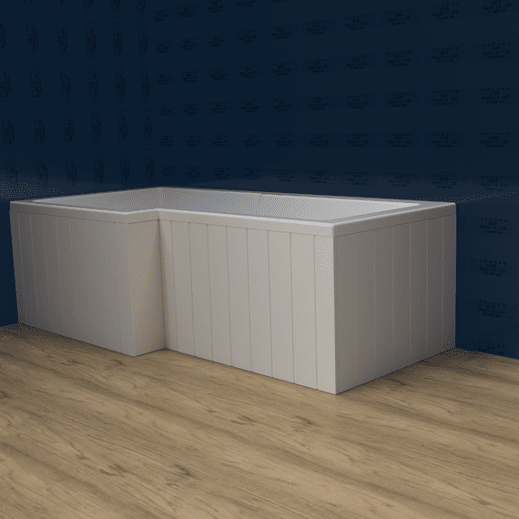 L Shape Tongue and Groove Shower Bath Panels ( All Finishes and Styles )