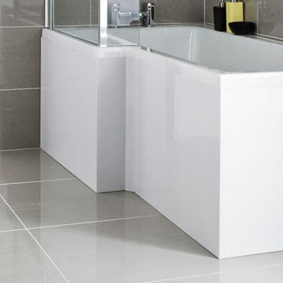 L Shaped Shower Bath with Panels