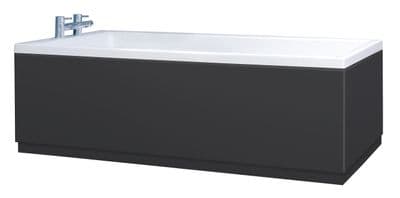 Low Level Matt Black Bath Panels with Plinths