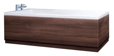 Low Level Matt Walnut Bath Panels with Plinths