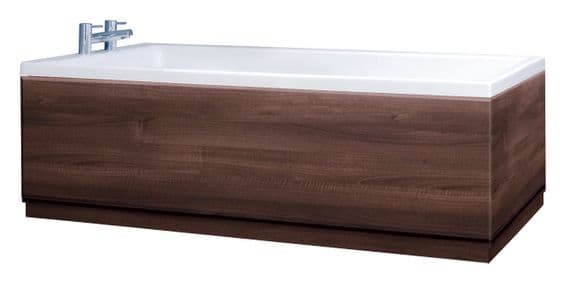 Low Level Matt Walnut Bath Panels with Plinths
