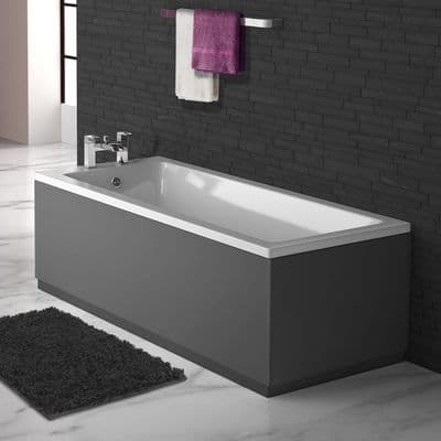 Luxury Anthracite 2 Piece Adjustable Bath Panel