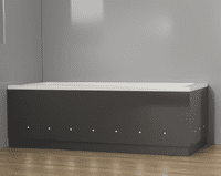 Luxury Antracite 2 Piece adjustable Bath Panels with LED Lights