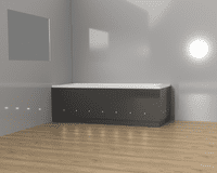 Luxury Antracite 2 Piece adjustable Bath Panels with LED Lights