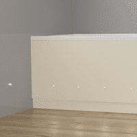 Luxury Gloss Cream 2 Piece adjustable Bath Panels with LED Lights