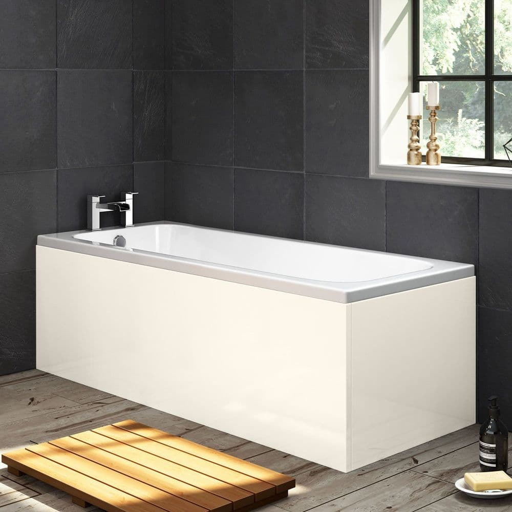 Luxury High Gloss Cream 1 Piece Bath Panels