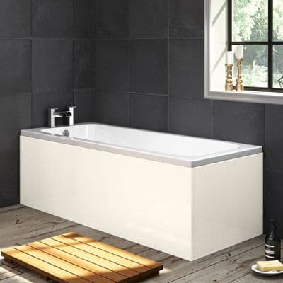 Luxury High Gloss Cream 1 Piece Bath Panels