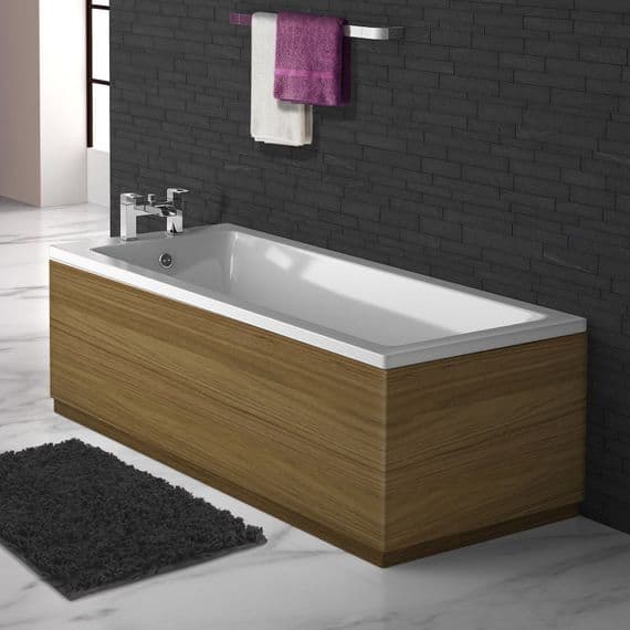 Luxury High Gloss Walnut 2 Piece adjustable Bath Panels