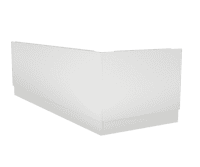 Luxury High Gloss White 2 Peice Adjustable Bath Panel Set