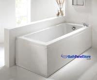 Luxury High Gloss White 2 Piece adjustable Bath Panels