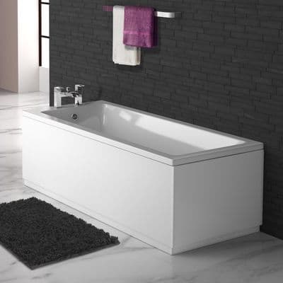 Luxury High Gloss White 2 Piece adjustable Bath Panels