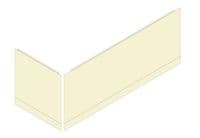 Luxury Matt Cream 2 Peice Adjustable Bath Panel Set