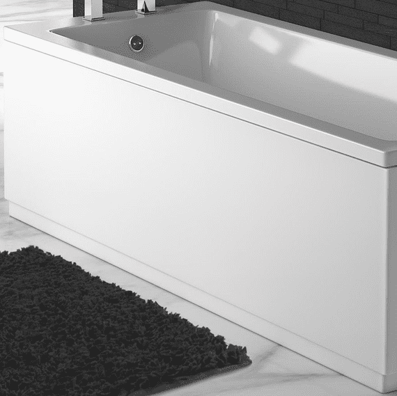 Luxury Matt White 2 Piece adjustable Bath Panels
