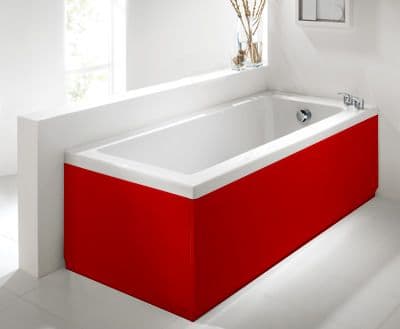 Luxury Red 2 Peice Adjustable Bath Panel Set