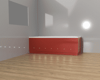 Luxury Red 2 Piece adjustable Bath Panels with LED Lights