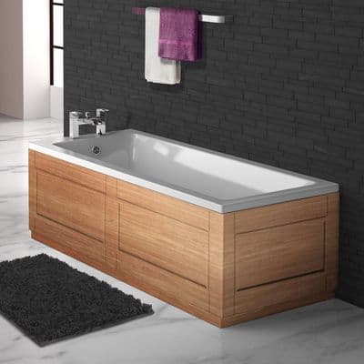 Luxury Shaker Style Pippy Oak 2 Piece adjustable Bath Panels