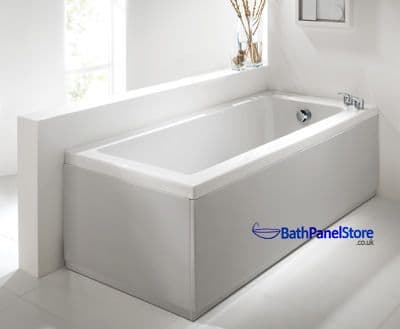 Luxury Silver 2 Peice Adjustable Bath Panel Set