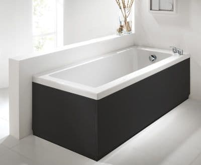 Matt Black 2 Piece Adjustable Bath Panel Set