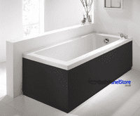 Matt Black 2 Piece adjustable Bath Panels