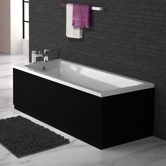 Matt Black 2 Piece adjustable Bath Panels
