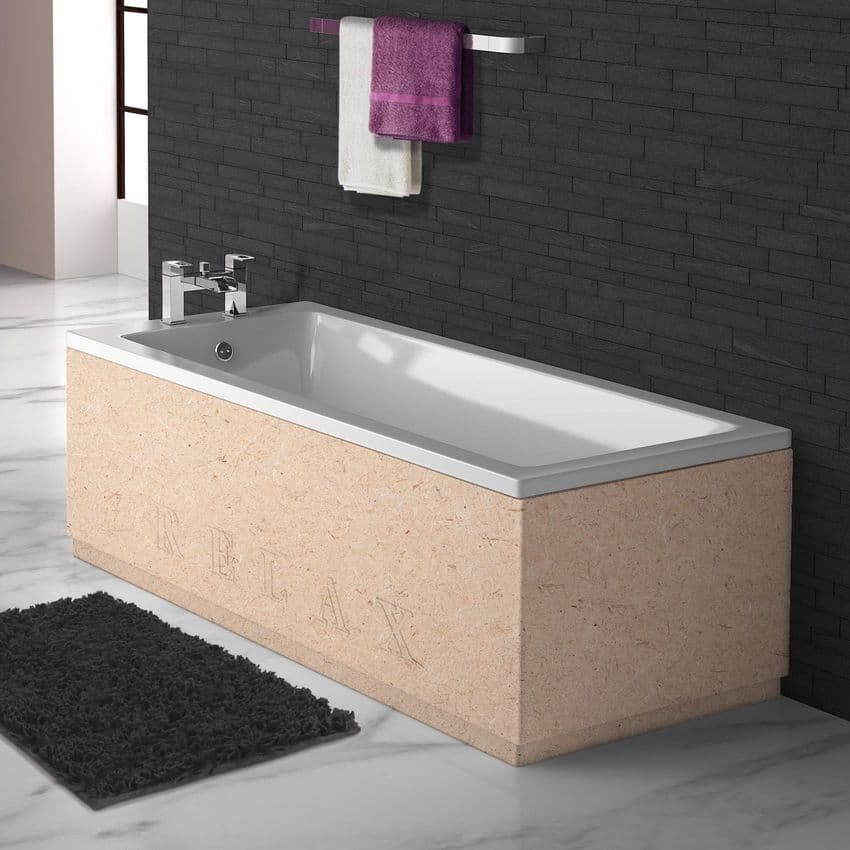 MDF Paintable Engraved 2 Piece adjustable Bath Panels