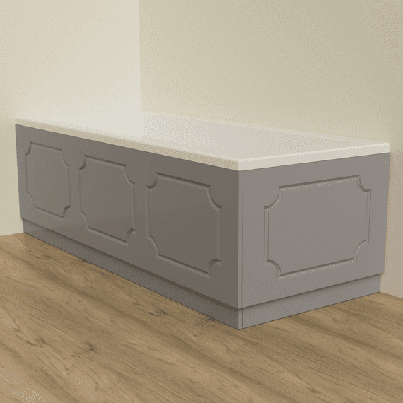 Milton Steel Grey Matt 2 Piece adjustable Bath Panels