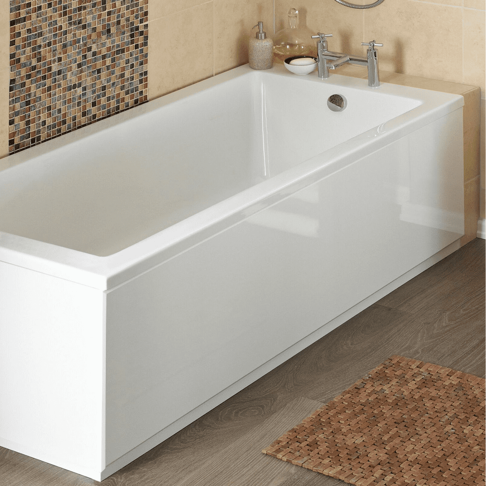 NUIE MDF Gloss White Bath Panels with Plinths