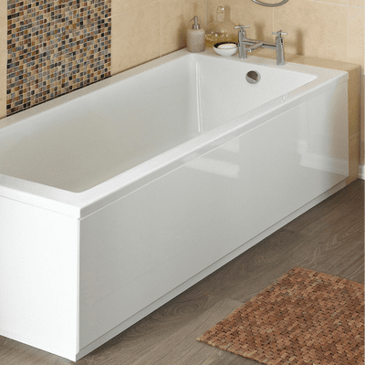 NUIE MDF Gloss White Bath Panels with Plinths