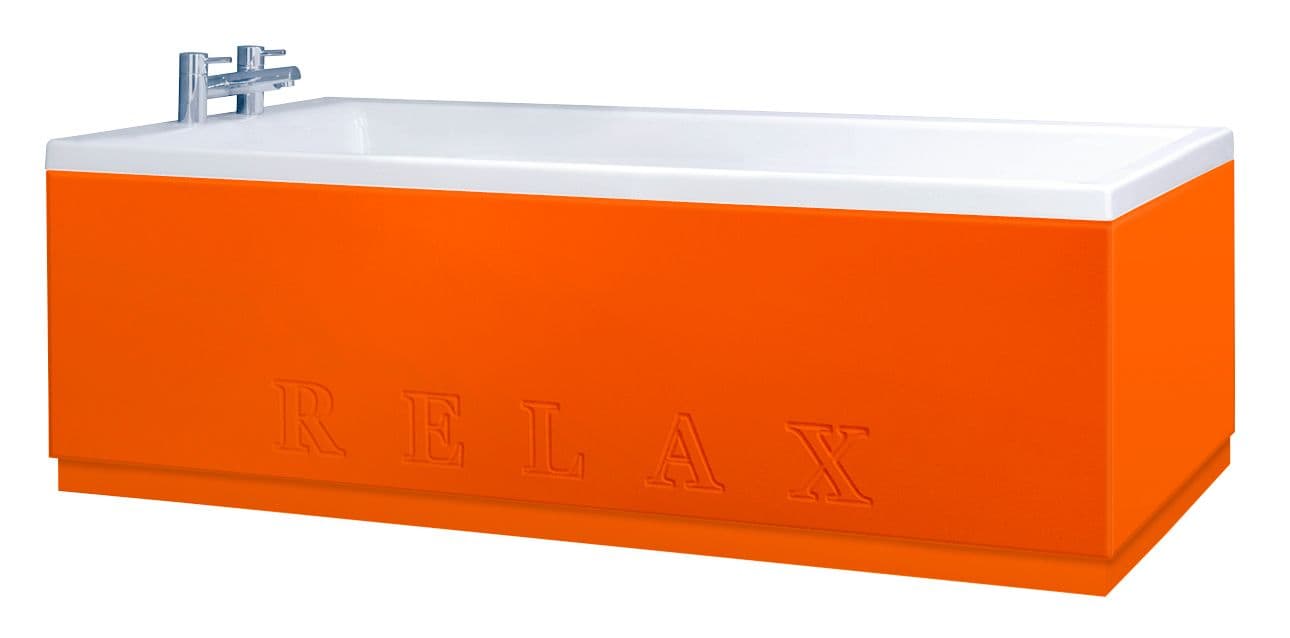 Orange Engraved 2 Piece adjustable Bath Panels