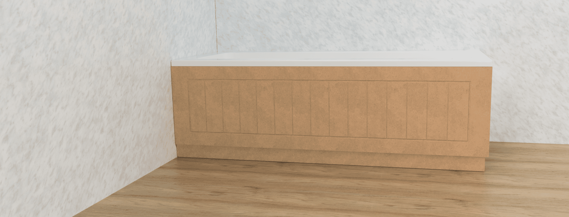 Paint your own MDF Farmhouse Tongue and Groove 2 Piece adjustable Bath