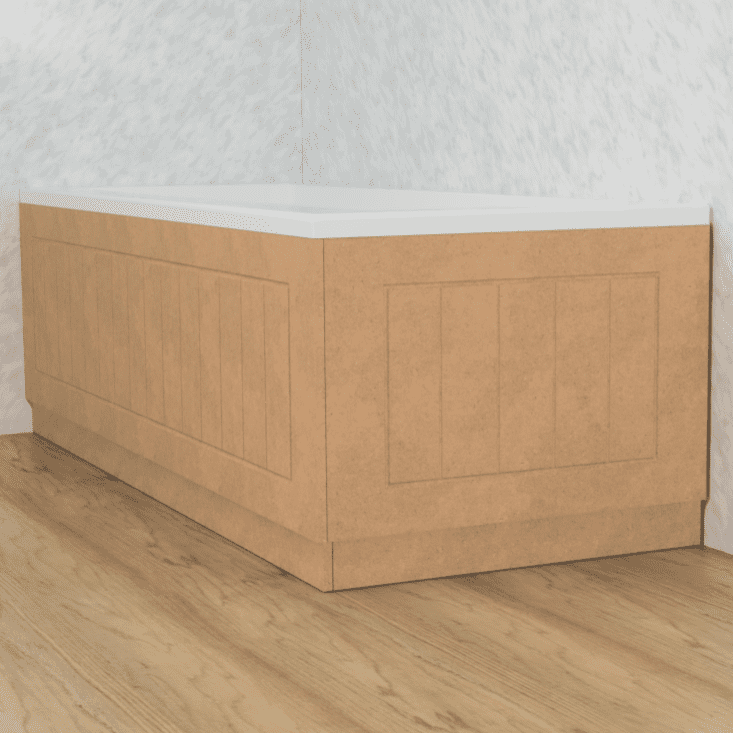 Paint your own MDF Farmhouse Tongue and Groove 2 Piece adjustable Bath