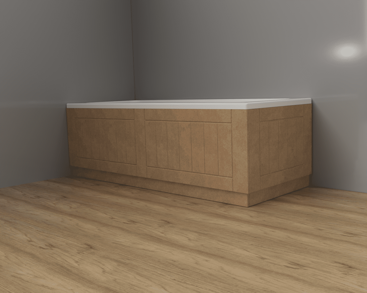 Paintable MDF 2 Piece Farmhouse Shaker Bath Panels