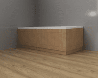 Paintable MDF 2 Piece Farmhouse Shaker Bath Panels