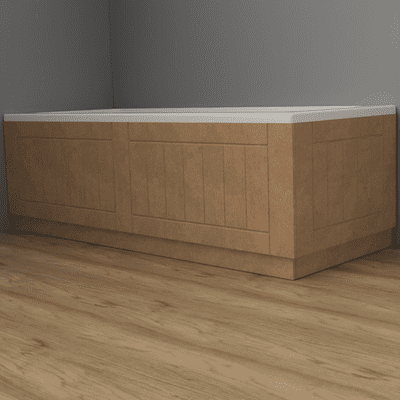 Paintable MDF 2 Piece Farmhouse Shaker Bath Panels